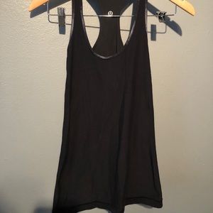 lululemon racer back black shirt/muscle top